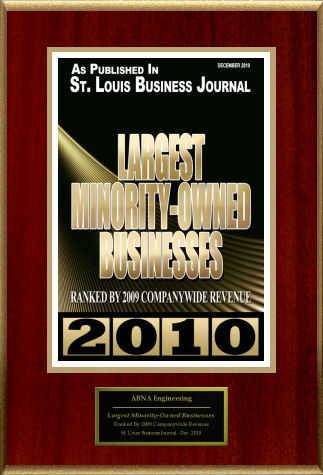 2010: St. Louis Business Journal names ABNA Largest Minority-Owned Businesses